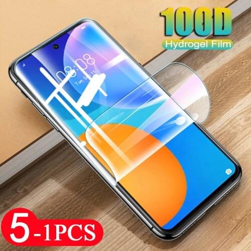 5-1Pcs soft full cover phone screen protector for huawei p smart plus 2018 pro 2019 Z S 2021 2020 hydrogel film Not Glass film