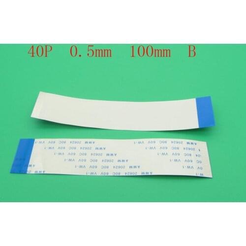 50pcs FFC FPC flat line flexible cable 0.5mm pitch 40 pin B Reverse Length 100mm 10cm Ribbon Flex Cable AWM 20624 80C 60V VW-1