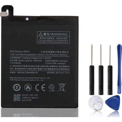 Xiao Mi Xiaomi Mi BN32 Phone Battery For Xiao mi BN32 3300mAh Original Replacement Battery + Tool