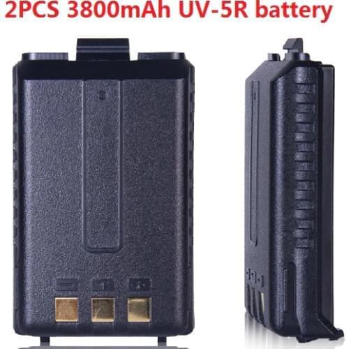 2pcs 3800mAh battery for Two Way Radio Walkie Talkie Accessories Baofeng Uv 5r Battery For Uv-5ra uv-5re