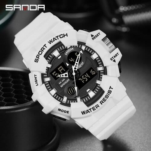 SANDA Men Quartz Digital Watch Mens Sport Watches Electronic Military Wrist watch Male Waterproof Clock Relogios Masculino