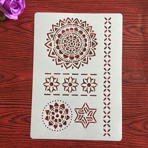 CraftArtGo DIY flowers Stencils Painting Scrapbook Coloring Cake decorating sugar powder sieve printing mold printing table