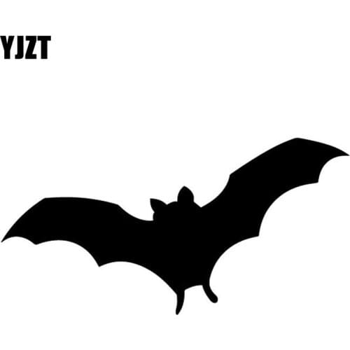 YJZT 15.2CM*7.7CM Bat Pattern Decorate Body Of Car Vinyl Decal Car Stickers Black/Silver C4-2848