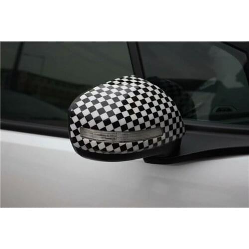 For Honda JADE 2013-2017 2PCS Plaid ABS Car Side Door Rearview Mirror Protect Frame Cover Trims Car Styling Auto Accessories