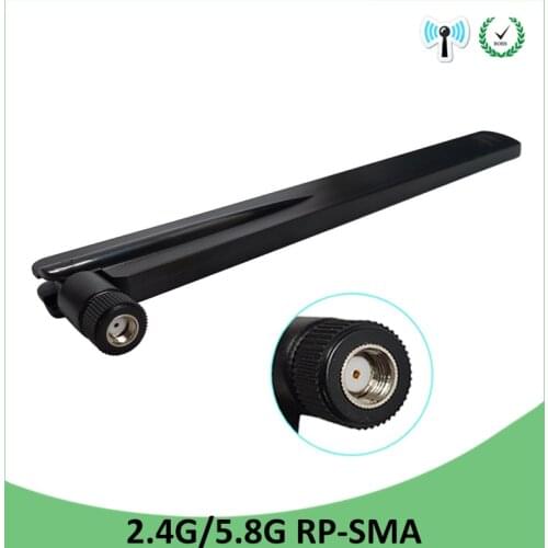 10pcs 2.4GHz 5GHz 5.8Ghz Antenna 8dBi RP-SMA Connector Dual Band 2.4G 5G 5.8G wifi Antena aerial SMA female wireless router