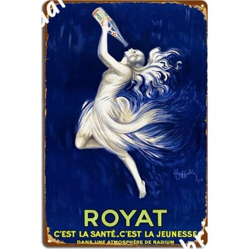 Royat France Vintage Advertising Poster Restored 1923 Metal Plaque Poster Garage Decoration Party Designing Tin Sign Poster