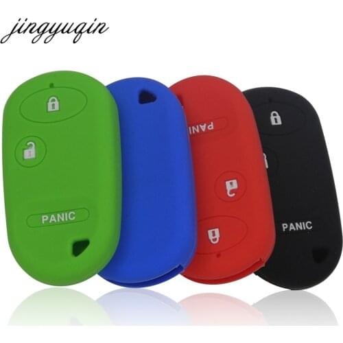Jingyuqin 30pcs/lot Silicone Rubber Car Key Cover For Honda Pilot Civic Element Accord CR-V 3 Button key Case