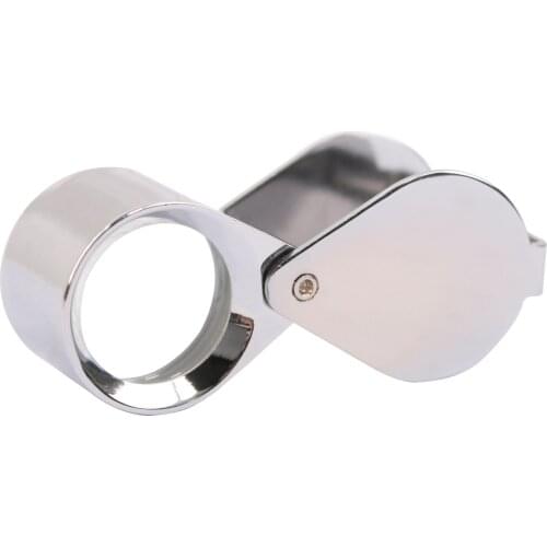 GemTrue Good Quality Fine Stainless Steel 18mm 10X Jewelry Diamond Gemstone Viewer Eye Loupe Jewelry Loop Jewel Scope Customized
