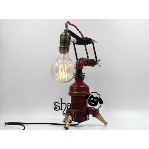 Cool! Novel and creative personality retro mechanical robot bar DIY American country industrial bar hotel restaurant bar lamp H