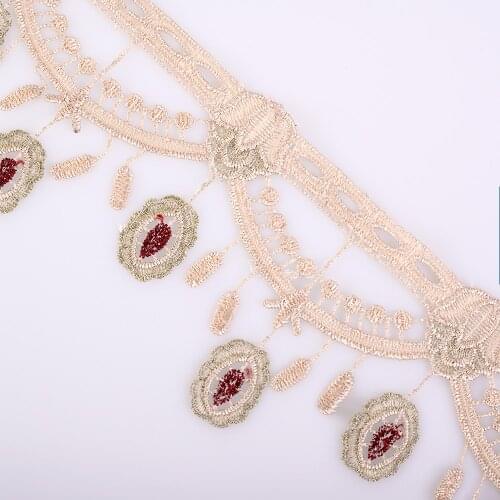 2 meters Tassel Lace Trim Ribbon for Sofa Curtain Cover Trimmings Dress Costume Embroidery 10.5 cm Lace Fabric Sewing DIY Crafts