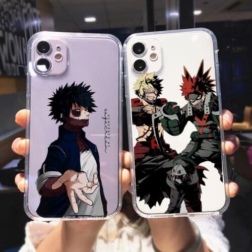 Soft Phone Case for Iphone 11 12 Pro 8 7 6 Plus XS MAX XR SE2 Anime My Hero Academia Deku Bakugou Boku No Hero Academia Cover