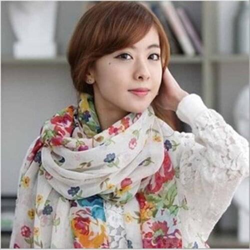 NEW 2021 Ladies Floral Flower Scarf Beautiful Women Shawl Stole Wrap Scarves