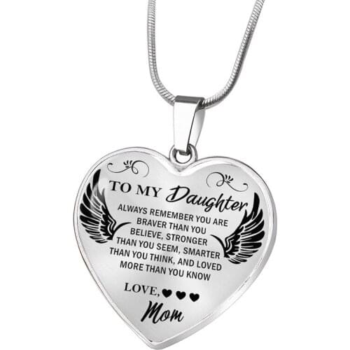 New Stainless Steel Necklace Peach Heart Alloy Pendant Jewelry Heart-shaped Key Fob Customization Jewelry Stainless Steel