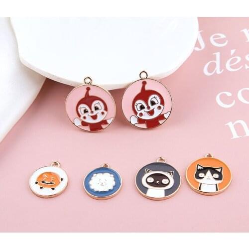 New style 50pcs/lot cartoon animals core geoemtry rounds shape alloy floating locket charms diy jewelry earring accessory