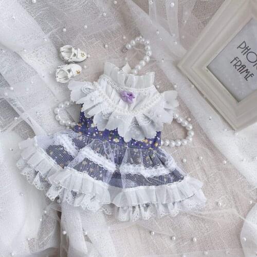 Dog Clothing T-shirt Dress Yorkshire Pomeranian Costume Bichon Poodle Schnauzer Maltese Dress Princess Dog Cat Jumpsuit Skirt