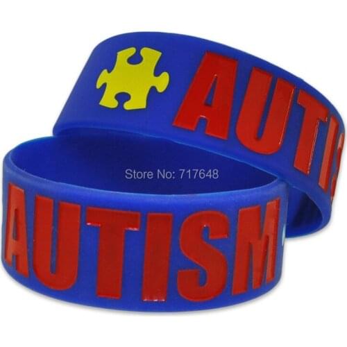 300pcs Autism Awareness Puzzle Pieces wristband silicone bracelets free shipping by FEDEX