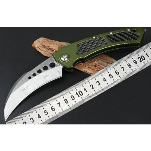 Hawk Knife Aviation Aluminum Carbon Fiber Handle Camp Outdoor Portable Survival Tool Jungle Pocket Knife EDC Folding Knife Multi