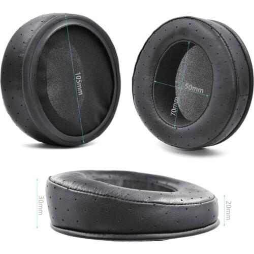 Replacement Sheepskin Headphone Earpads Cover High Quality Perforated Breathable HiFi Lampskin Earphone Cushion Bevel100x105mm
