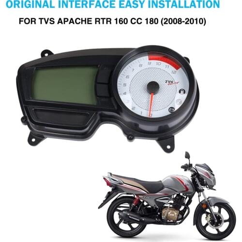 For TVS APACHE RTR 160 CC 180 (2008-2010) Tachometer Digital Odometer Motocross Speedometer Meter Gauge Dirt bike