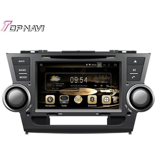 Topnavi 8'' Quad Core Android 6.0 Car GPS Navigation for Toyota Highlander 2008 Autoradio DVD Multimedia Audio Stereo