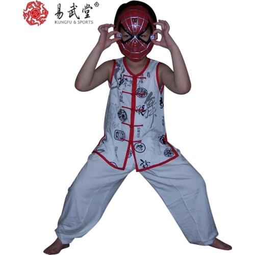 [yiwutang] children kung fu uniform boys Chinese traditional custom kung fu suit and wu shu suit