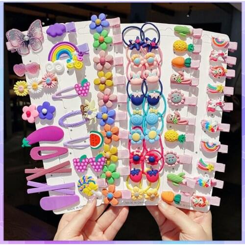 Girls Cute Cartoon Ice Cream Unicorn Hair Clips Kids Lovely Hairpins Headband Barrettes Childrens Hairpin Hair Accessories 2021