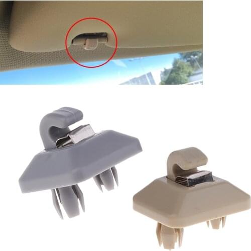 1pc Sun Visor Clip Hook Holder for Audi A5 Q5 13 14 15 Stable Characteristics High Reliability Car Interior Clip Hanger Beige