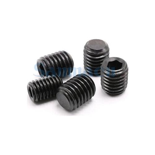 10pcs M10 Socket Set Grub Screws Cup Point Black Alloy Steel
