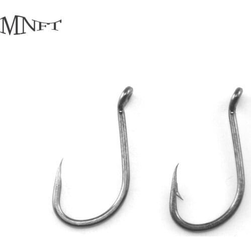 MNFT 100PCS High Carbon Steel Carp Fishhook Barbed & Barbless Fishhook Hooks Size 6# 7# 8