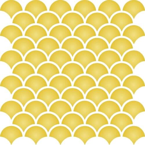 15cm DIY fish scale flower stand template for painting stencil for wall, floor, fabric, glass, wood, etc.embossed paper card