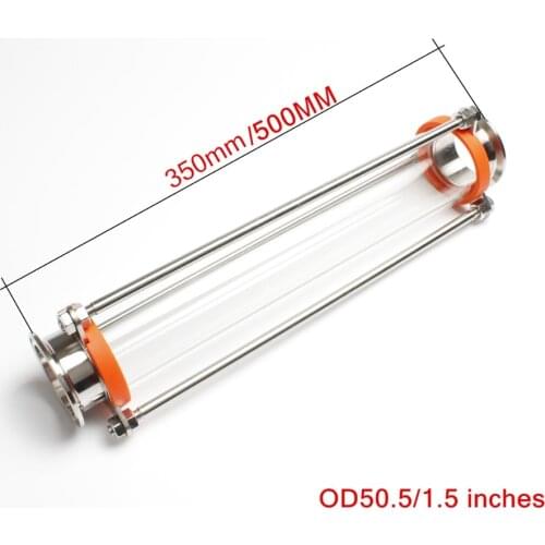 2018 NEW 304 Stainless Steel 1.5" 2 inches Tri Clamp Clover Sanitay Flow Sight Glass Diopter with longer size