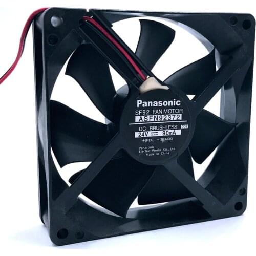 92mm fan 24V fan Brand new ASFN92372 9225 92*92*25mm 12V 24V 0.09A silent quiet axial server cooling fan