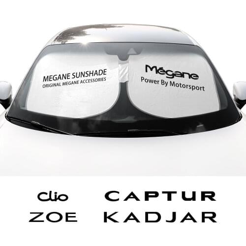 Car Sun Shade Windshield Cover For Renault Captur Clio Fluence Kadjar Koleos Laguna Megane Scenic Zoe Auto Sunshield Accessories