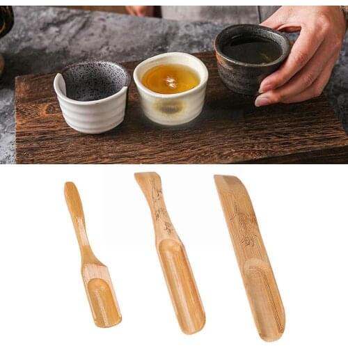Tea Accessories Chinese Kung Fu Wooden Bamboo Retro Scoop Portable Accessories Delicate Natural Teaspoons Style Spoon Tea B H9Q6