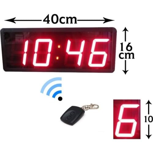 Digital led stopwatch controlled by remote case sizes: 7cmx17cm, 12cmx30cm, 15cmx37cm, 16cmx40cm
