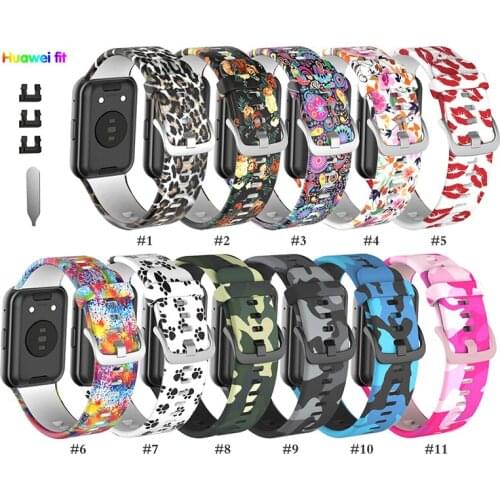 Colorful Silicone Strap for Huawei Watch Fit Smart Watches Sport Wrist Band Bracelet Belt Accessories Stainless Steel Connector