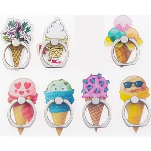 Cake Ice Cream Mobile Phone Holder Stand Finger Ring Smartphone Stand Holder Dessert Sweety For Iphone Huawei All Phone