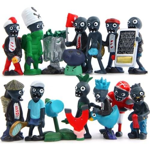 16pcs/lot Plants vs Zombies Figures Toys PVZ Zombies DUCKY TUBE ZOMBIE Snow Pea BACKUP DANCER PVC Action Figure Model Toy