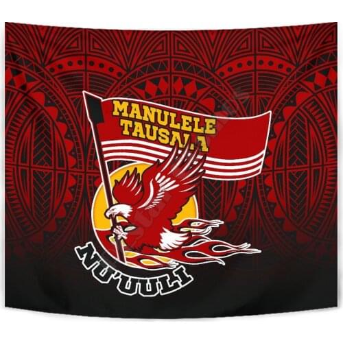 American Samoa Tapestry Manulele Tausala Nuuuli 3D Printing Tapestrying Rectangular Home Decor Wall Hanging 02