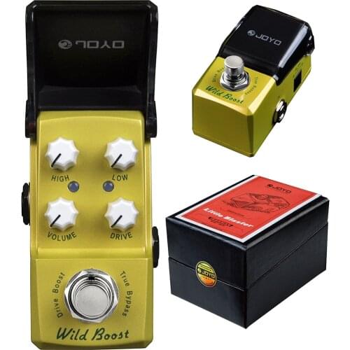 Joyo Jf-302 Wild Boost Overload Effect Pedal Guitar for Electric Guitar Booster Overload Effect Low & High Eq Guitar Bass Parts