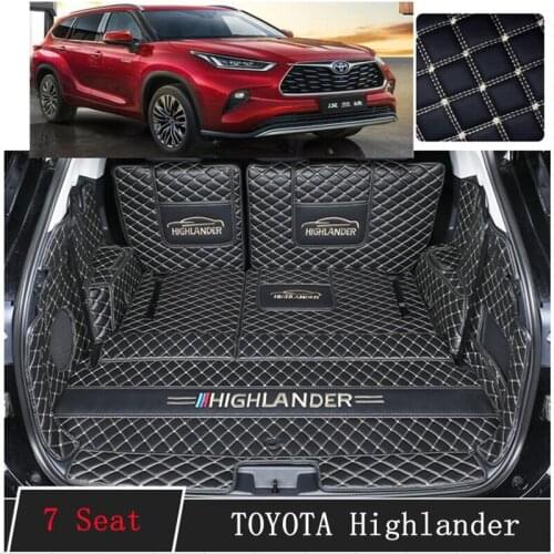 For TOYOTA Highlander 2021 2022 2023 Full Rear Trunk Tray Liner Cargo Mat Floor Protector Foot Pad Mats