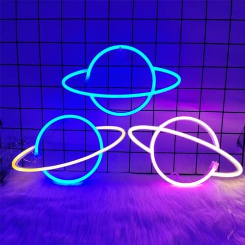 Creative Planet LED Neon Light Christmas Shop Window Art Wall Decoration Neon Lamp Battery USB Powered Party Wall Hanging LED
