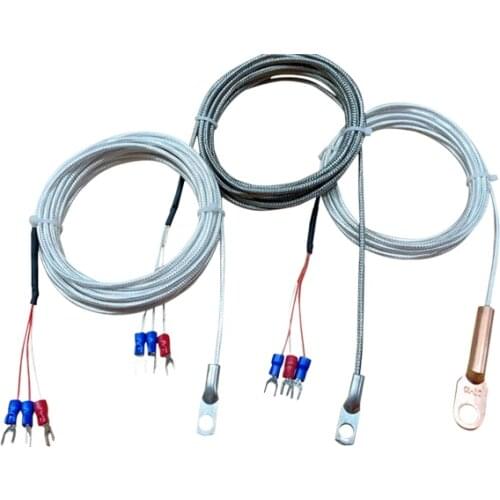 Round hole patch type thermal resistance couple Pt100 temperature sensor surface end gasket cold pressure nose probe PT1000