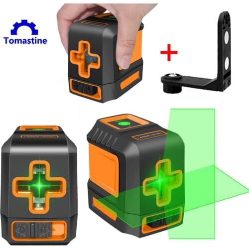 Laser Level Red/Green Laser 2 Cross Lines Smart Pendulum Leveling Level Measuring Instruments Construction Tools with Bracket