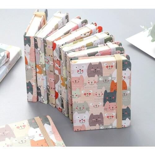 Cute Strappy Notebook Portable Pocket Notepad High-value Small Portable Mini Cartoon Notebook