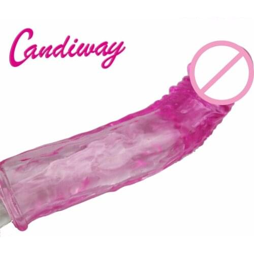 Reusable Delay condom Impotence contraceptive Penis shape cock ring extension sleeves Sex products sex toys extend dildo Sleeve