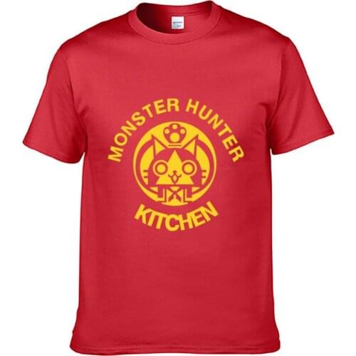 Monster Hunter Airu Kitchen T-shirt Animation Comic Cosplay Fashion Azathots