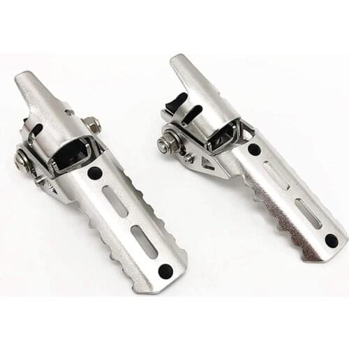 Motorcycle Highway Front Foot Pegs Folding Footrests Clamps For-BMW R1250GS R 1250 GS Adv Adventure LC 2019 2020 Silver