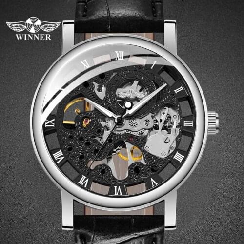 Men Watches Black Sports Watches Men Small Seconds Mechanical Hand Wind Wristwatches Cheap Price Reloj Hombre