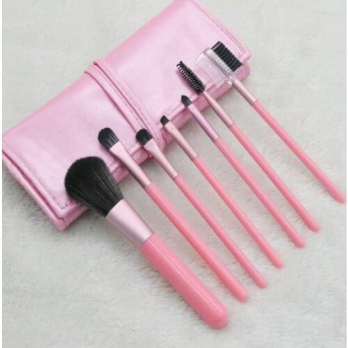 500sets/lot 7pieces/set Makeup Brushes Set Plastic handle Cosmetics Foundation Blush brush eye shadow eyebrow brush Makeup tools